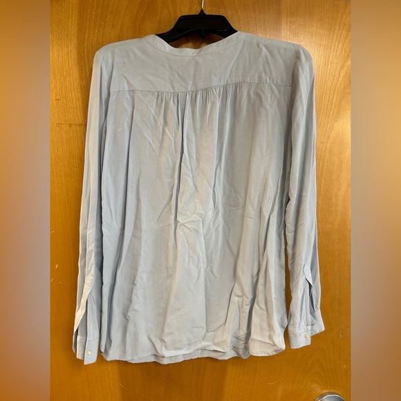 LOFT Light Blue Button-Front Blouse - Size Small - Picture 2 of 4